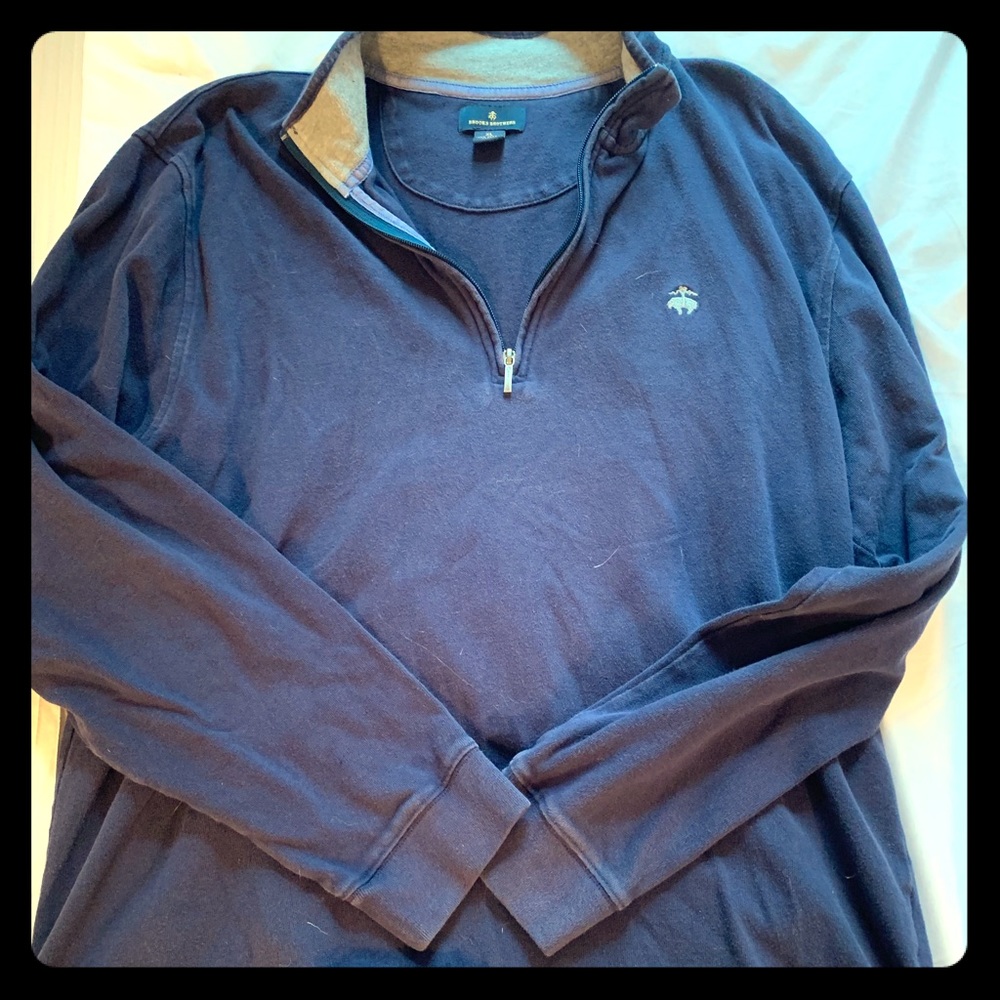 Navy quarter zip- Brooks Brothers